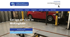 Desktop Screenshot of cresswellsgarage.co.uk