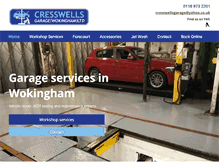 Tablet Screenshot of cresswellsgarage.co.uk